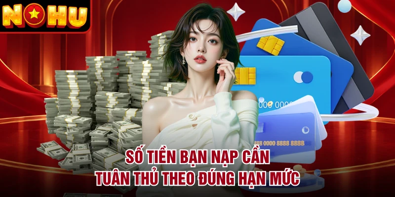 Số tiền bạn nạp cần tuân thủ theo đúng hạn mức